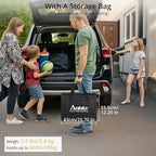 Anbte 3ft Tri-fold Camping Table Max 29.5", 3 Adjustable Heights Aluminum Folding Camping Table with Storage Bag, Lightweight, Portable Handle for Travel Outdoor Beach Picnic, 35" x 16", Black