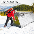 Woanger 4/10/20 Pcs Emergency Tent for Homeless Survival Tents Bulk 2 Person Tube Camping Tents 8 ft x 3 ft Shelter Survival Tent Portable Shelter for Hiking Backpacking Camping Outdoor