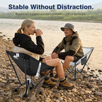 Utility-Grade Folding Chair — Stable One-Piece Structure, Authorized Folding Structure Patent, Balanced Aluminum Support, Compact & Portable Chair for Camping, Fishing & Everyday Outdoor Use