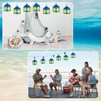 Simgoing 12 Sets Summer Shark Crafts with LED Candle Light DIY Shark Tissue Paper Beach Craft Kits Under the Sea Theme Party Decoration Submarine Hanging Ornaments for Summer Decoration Party