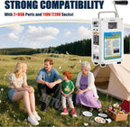 Hand Crank Generator 27000mah, Emergency Power Supply Charger Camping, 160W Outdoor Small Power Station, for Camping Outdoor Mobile Phone Computer Charging,110V