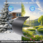 100W Flexible Solar Panel, Bendable 12V Monocrystalline Ultra-Flexible Bendable Mono Off-Grid Charger for Marine RV Cabin Van Car Boat Curve Surfaces