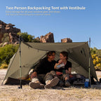 Naturehike Mongar Pro 1/2/3 Person Backpacking Tent,Waterproof Nylon Easy Setup Lightweight Camping Tent