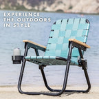GoSports WOVN Beach Backpack Chair - 9 Styles Available - Premium Folding Camping Chair