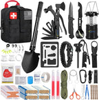 170 PCS Survival Kits, Survival First Aid Kit with Essential Survival Gear Emergency Medical Supplies for Hiking Camping Backpacking Outdoor Adventure, Gifts for Him Dad Men Christmas