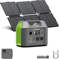 Portable Solar Generator, 300W Portable Power Station with Foldable 60W Solar Panel, 110V Pure Sine Wave 296Wh 80000mAh Lithium Battery Pack for Home Use RV Van Outdoor Camping-Panel included