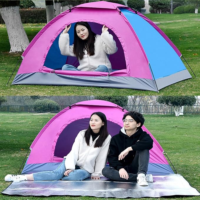 Camping Tent Ultralight Dome with Shelters Carry Bag Waterproof Double-Door Design for Backpacking Hiking and Outings