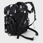 LHI Military Tactical Backpack for Men and Women 45L Army 3 Days Assault Pack Bag Large Rucksack with Shoe Compartment - Black Lightning