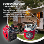 Hutch Mountain Generator Propane Conversion Kit Honda EU3000is- Tri-Fuel Conversion for Propane, Gasoline & Natural Gas - Portable Generator Backup Kit for Home Emergencies, Camping, and RVs