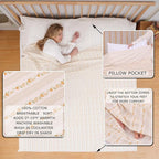 100% Cotton Sleeping Bag Liner with Full Length Zipper on 3 Sides; Single/Double Adult Sleep Sack for Travel & Camping, Multifunctional Travel Sheets (Unzipped 87”x87”) for Hotel, Lightweight