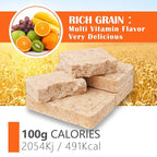 Emergency Food Ration Bars, Multi Vitamin Flavor Survival Tabs Supply for Outdoor Camping Emergency Snowstorm Earthquake Disaster Preparedness Kit With Long Self Life 12 Count，Multi Vitamins