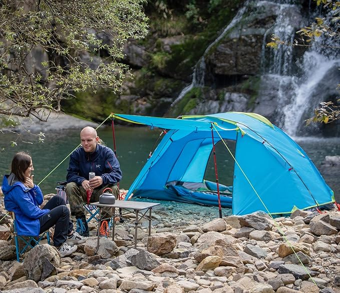 KAZOO 2／4 Person Camping Tent Outdoor Waterproof Family Large Tents 2/4 People Easy Setup Tent with Porch Double Layer | Outdoor, Waterproof, Family, Large, Tents, Easy Setup