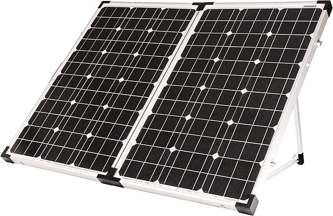 Go Power GP-PSK-90 90W Portable Folding Solar Panel Kit, 10 Amp Solar Controller, Adjustable Folding Legs, SAE & XLR Plug Adapters, Includes Heavy Duty Carrying Case