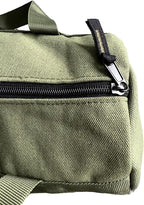 TBACW Canvas Tool Storage Bag with Zipper - Organizer for Tools, Tent Stakes & Poles, Durable Fabric Utility Pouch for Outdoor Hunting Hiking Camping Gear (Green)