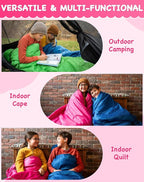 KingCamp 45°F Kids Sleeping Bag, Lightweight Waterproof & Compact Flannel Sleeping Bags Cold Weather & Warm Youth Essentials Gear Accessories for Camping, Fits 10-12 Children up to 4'7"-5'5" Tall