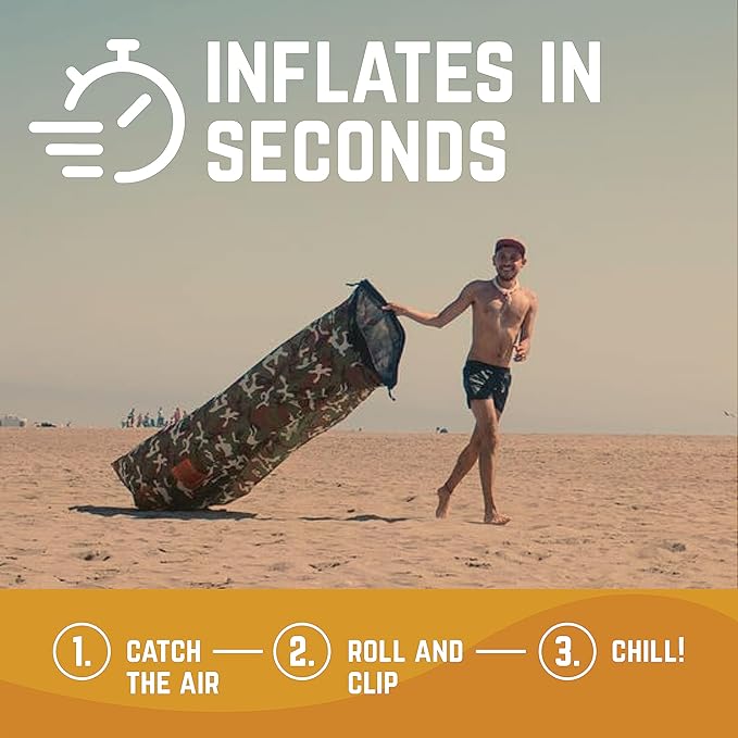 Chillbo Lazybone Inflatable Lounger - Ultimate Inflatable Couch for Maximum Chill - The Perfect Blow Up Couch for Music Festivals Or Lounger for Camping