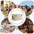 Goplus Hard Cooler, Insulated Ice Chest w/Portable Handles, Cup Holders, Ruler, Bottle Opener, 6 Day Ice Retention for Drink, Beverage, Camping, Fishing, Beach