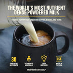 Nutrient Survival Vitamin Powdered Milk (4 Cans, 200 Servings), Freeze Dried Prepper Supplies & Emergency Food Supply, 21 Essential Nutrients, Soy & Gluten Free, Shelf Stable Up to 25 Years
