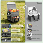 60-Cans Large Rolling Cooler Bag, Leakproof Insulated Soft Cooler Bag Ice Chest with Wheels Portable Wheeled Cooler, Collapsible Insulated Cooler Bag for Beach Camping Patio Travel Outdoor