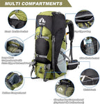 Night Cat Hiking Backpacks 70L Camping Backpacking Packs for Men Women Lightweight Outdoor for Mountaineering Traveling, No Internal Frame