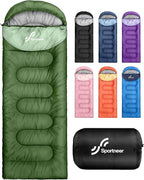 Sportneer Sleeping Bag for Adults & Kids, Cold Weather & Warm Waterproof Camping Sleeping Bag, Compact Portable for Camping Hiking & Travel