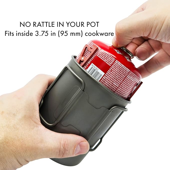 Magfeets Ultralight Fuel Canister Stabilizer Magnetic Gas Can Stand for Camping Stoves (Red)