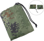 Tent Tarp for Camping - Rain Shelter with 6 Tie Points, Hiking Tarp with Tie Points, Backpacking Rain Fly, Beach Shade Tarp, Picnic Ground Cover, 100x145cm, 210T Polyester(Camouflage)