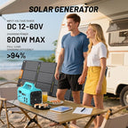 Solar Generator 1800W GB-1800 Portable Power Station with 200W Solar Panel Included, 1024Wh LiFePO4 Battery with 120V AC Outlet for RV Camping Outdoor Home Emergency Backup, Fast Charging