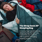 Rumpl Wrap Sack 20-Degree Sleeping Bag for Adaptable 3-Season Comfort