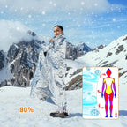 24 Pack Emergency Blankets - Mylar Thermal Space Blankets for Survival and Protection - Ideal for Camping, Outdoors, Hiking, Rescue, Marathons