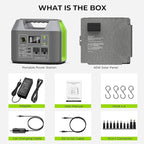 Portable Solar Generator, 300W Portable Power Station with Foldable 60W Solar Panel, 110V Pure Sine Wave 296Wh 80000mAh Lithium Battery Pack for Home Use RV Van Outdoor Camping-Panel included