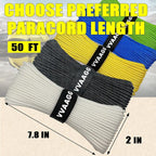 VVAAGG 1000 Paracord Rope, 50ft 12 Strand Parachute Cord for Crafting, DIY Projects, Survival Bracelets, Camping, Tent, Clothsline, Outdoor Hiking, Fishing (White, 50FT)