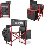 Picnic TIME NFL Unisex-Adult NFL Fusion Camping Chair with Side Table and Soft Cooler, Beach Chair for Adults, Lawn Chair