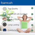 FoamRush 5" x 33" x 74" Bunk, Camping Cot High Density RV Mattress Replacement with Cotton Cover, Firm, Pressure Relief, Travel Camper Trailer Truck, Made in USA, CertiPUR-US Certified