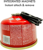 MagFeets Ultralight Fuel Canister Stabilizer Magnetic Gas Can Stand for Camping Stoves (Black)