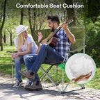 [outlets]VIVOSUN Double Camping Chair, Fully Padded Folding Loveseat, Portable Oversized Duo Chair with Storage Cup Holders, Height-adjustable Armrests & Carry Bag, Supports up to 500lbs, Green & Grey