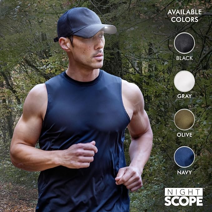 MagnaLite Pro Sport Cap with Hands-Free Magnetized Brim and Powerful Magnetic Rechargeable Mini-LED Attachment