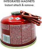 Magfeets Ultralight Fuel Canister Stabilizer Magnetic Gas Can Stand for Camping Stoves (Red)