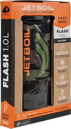 Jetboil Flash Portable Fast Boil Stove for Camping and Backpacking with 1-Step Auto Ignition, Propane/Isobutane Burner with Cooking Cup