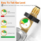 GasSaf 10FT 2 Stage Propane Regulator with Hose for RV, Generators, Camp Stoves, Gas Grills, Heaters - Standard POL Connection Fits 5-100 lb Propane Tanks