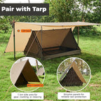 onewind Mesh Tent for 2 Person, 2 Openings Inner Tent for Tarp Ultralight Trekking Pole Tent Tarp Backpacking Netting Tent with Waterproof Bathtub Floor, No Trekking Pole Included