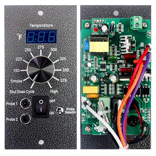 Replacement for Traeger Digital Pro Controller, Compatible with Traeger Wood Pellet Grills, with Waterproof Meat Temperure Probe 2pc and 7" RTD Temperature Sensor