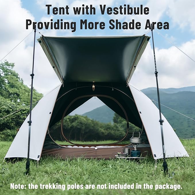 Naturehike Cloud River Tent [2025 Upgrade] - 2-3 Person Lightweight Backpacking Tent, Black Coating for Sun Protection, Windproof & Rainproof, Easy Setup for Camping Hiking Travel, Double Layer Tent