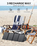 Portable Power Station 300W, Outdoor Solar Generator Backup Battery Pack 220Wh/60000mAh, Portable Laptop Charger with 110V AC Outlet for Home Use, Emergency Outage, Camping Travel, RV Trip