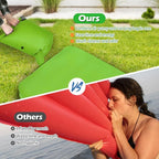 BestComfort Sleeping Pad for Camping with 2-in-1 Air Pump Sack Carry Bag, 4inch Inflatable Camping Mattress for Backpacking Hiking Car Traveling, Waterproof Ultralight Camping Sleeping Mat, Green