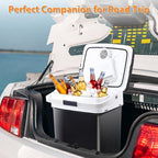 ZENY Car Fridge Electric Cooler and Warmer for Vehicles & Trucks- 12V AC/DC Car Thermoelectric Refrigerator with Handle, Portable Car Fridge for Travel, Camping and Picnics (29L)