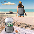 Insulated Cooler Backpack Outdoor - Leak Proof Backpack Cooler 30 Cans, Waterproof Lightweight Cooler Bag for 12h Hot/Cold Retention - Soft Cooler for Travel, Camping, Beach, Lunch