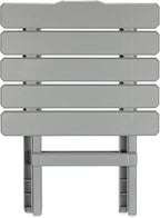 Camco 51692 Gray Large Adirondack Portable Outdoor Folding Side Table, Perfect for The Beach, Camping, Picnics, Cookouts and More, Weatherproof and Rust Resistant
