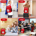 First Aid Backpack Emergency Empty Waterproof Survival First Responder Trauma Bag Travel Home Outdoor Camping (Red)