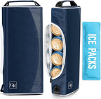 Golf Cooler Bag with Ice Packs - Golf Gifts for Men Fits in Golf Bags Golf Accessories Fathers Day Dad Gifts from Daughter Son Wife - Keeps 6 Beer Cans or 2 Wine Bottles Cold for Hours